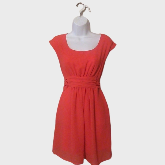 Pins & Needles Urban Outfitters Hot Coral Dress - Picture 2 of 5